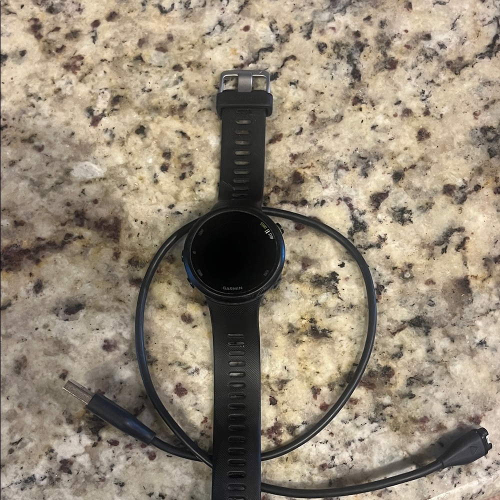 garmin Four Runner Black GPS Fitness Smartwatch with Charging Cable